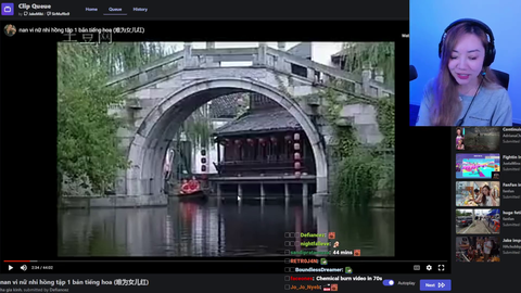 Fanfan watches her old movie role