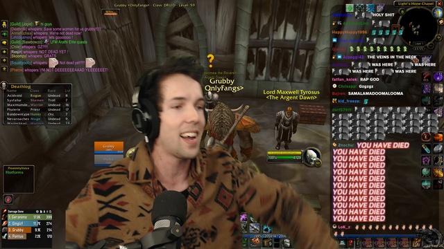 Grubby hits level 60 and celebrates with a song dedicated to OnlyFangs.