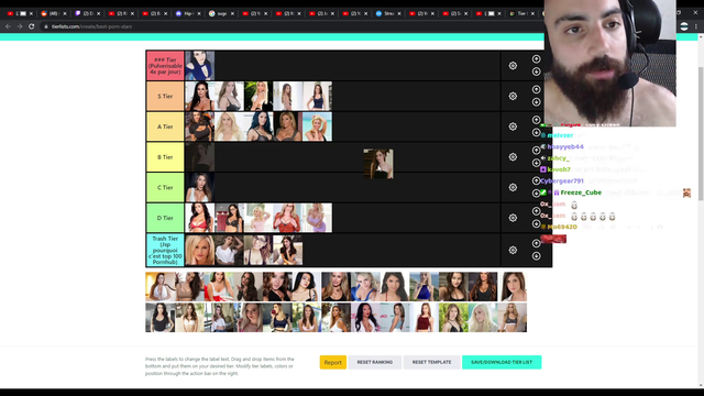Sliker's streamer tier list