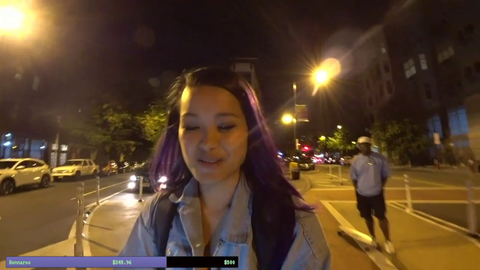 Creepy black guy won't stop following asian girl
