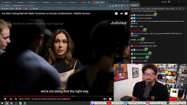 Hasan on people criticizing OnlyFans creators "being coerced into selling their bodies for money"