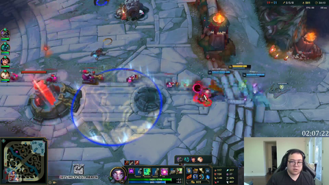 scarra takes a nap during a league game