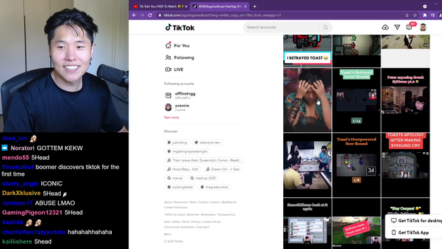 Toast reacts to his fancam