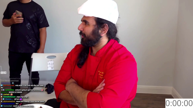 Esfand's cooking stream goes off the rails