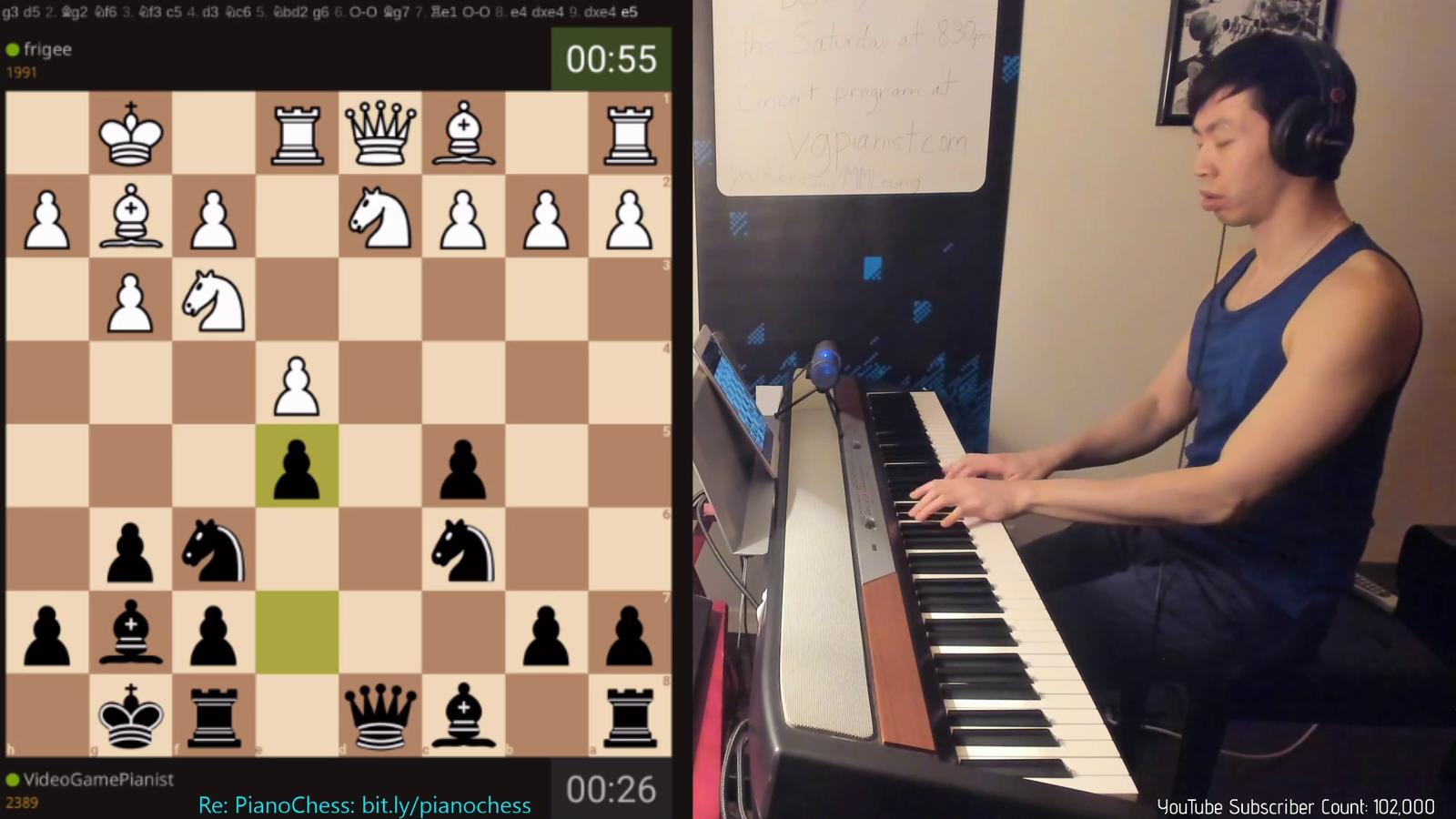 The ancient art of piano chess