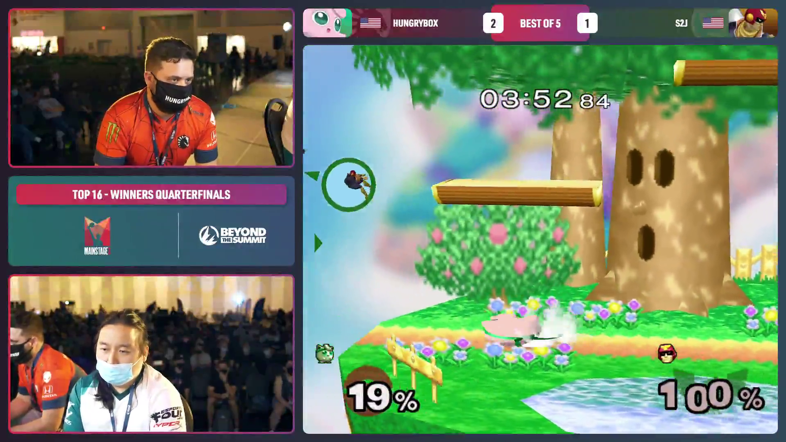Hungrybox gets out pop-offed by an ult player