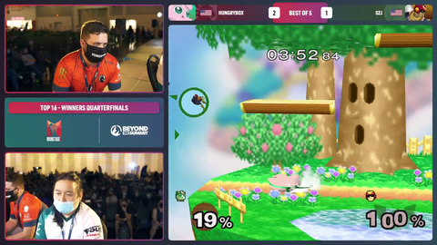 Hungrybox gets out pop-offed by an ult player