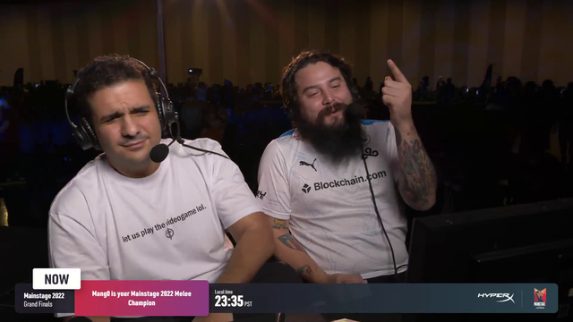 Mang0 with an inspirational speech post-tourny win