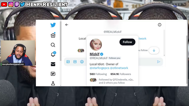 Henry Resilient leaks dms Mizkif sent him