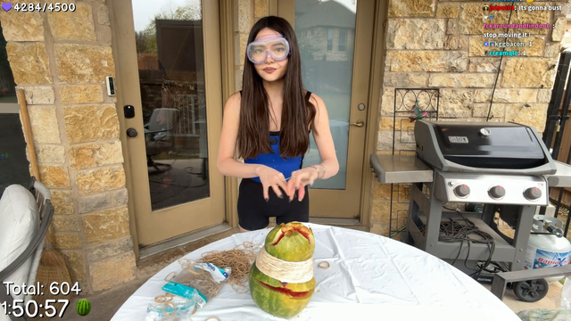 Katchii and 600 rubber bands vs. Watermelon