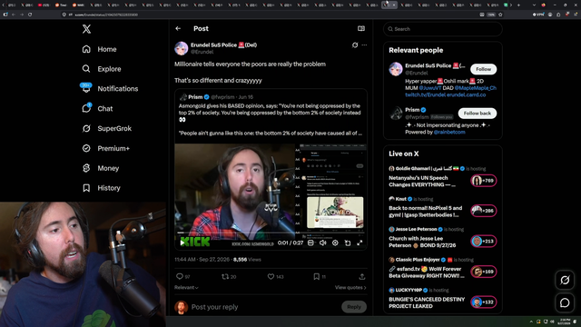 Asmongold finds it odd that Twitch failed to include him in their recent WoW promo "I'm Baldemort"