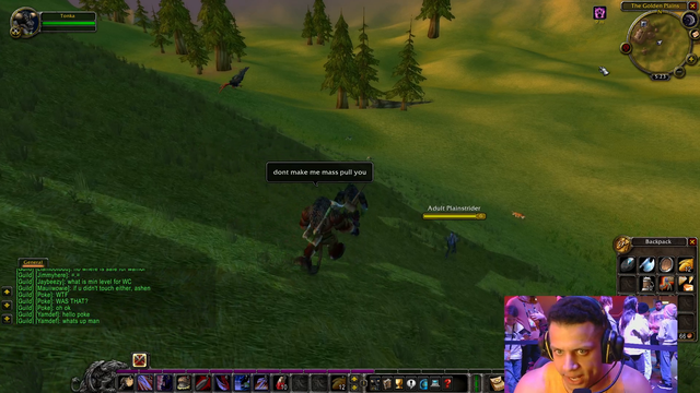 Tyler enjoying nice stroll with WoW friends