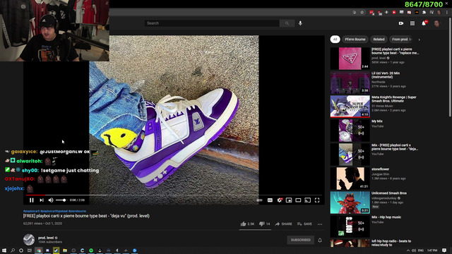 poke shows a new song he's been working on