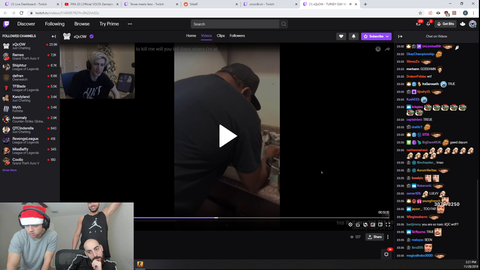Full clip of sliker reacting to xQc