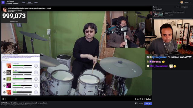 Squeex pulls out his long instrument right on the stream