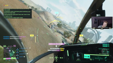 Crazy battlefield pilot dodges missiles from entire server