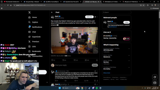 Ray reveals that Rakai's ban twitch got extended until january and ray received a warning from Twitch