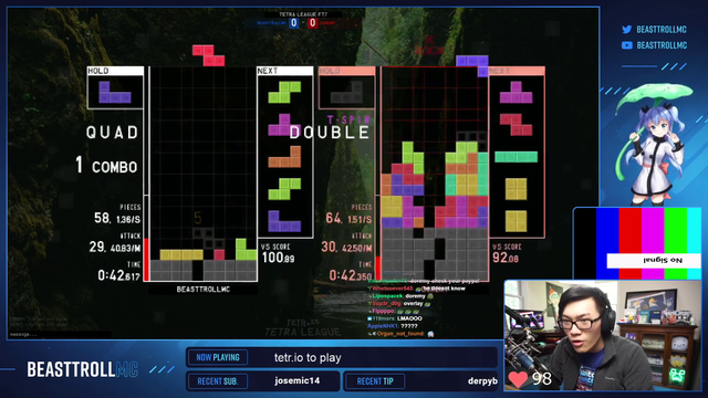 Streamer getting trolled by developer after matching top 14 Tetris player (again)