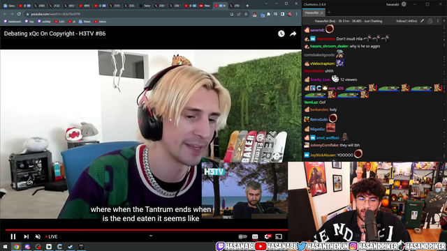 XQC accidentally emotes while debating