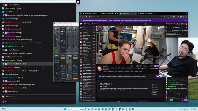 jo falls asleep watching a mizkif stream
