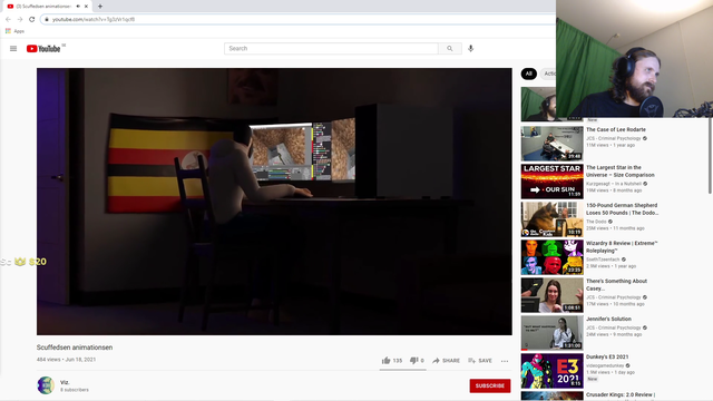 reactsen reacts to fan animation "scuffedsen"