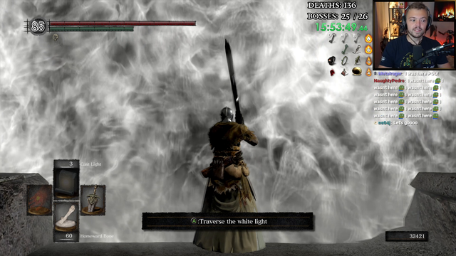 After two and a half months, Elajjaz beats Dark Souls Remastered permadeath + all bosses + randomizer + use what you pickup