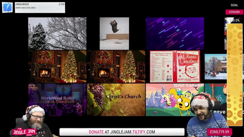 The Jingle Jam hits 250,000£ raised in the first 30 minutes