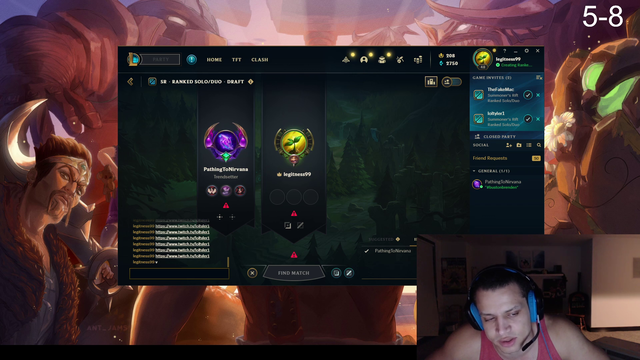 Tyler1 in disbelief that a league player doesn't know who he is