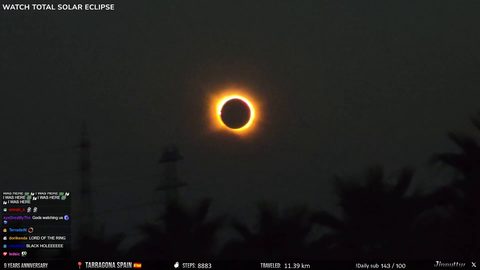 Jinny catches solar eclipse