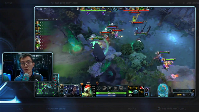 Dota2 team Coach explains about how confident his team is while his team getting owned in the background