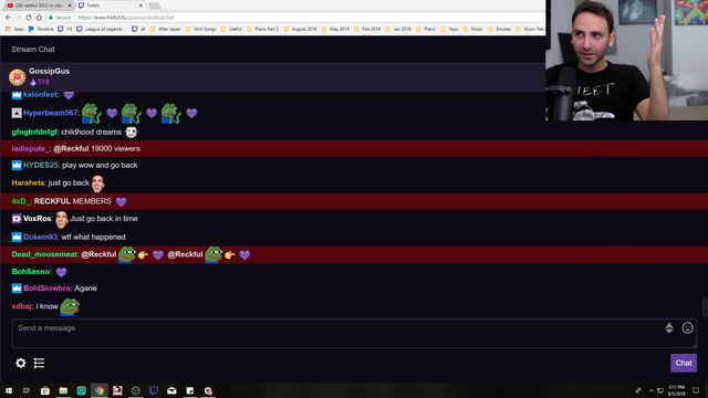 Reckful gets emotional.