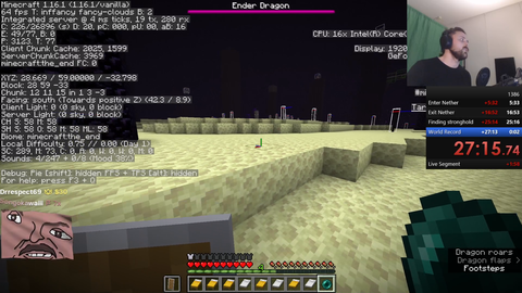 Forsen Obliterates Juicer's Minecraft Speedrun Record