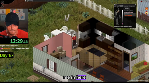 Dan Gheesling thinks he's gotten to safety in Zomboid.