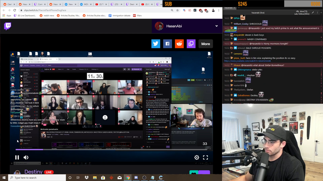 Destiny admits hes wrong