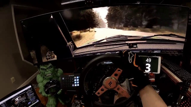 What a simracing streamer sees while streaming. Courtesy of KasualKevTV