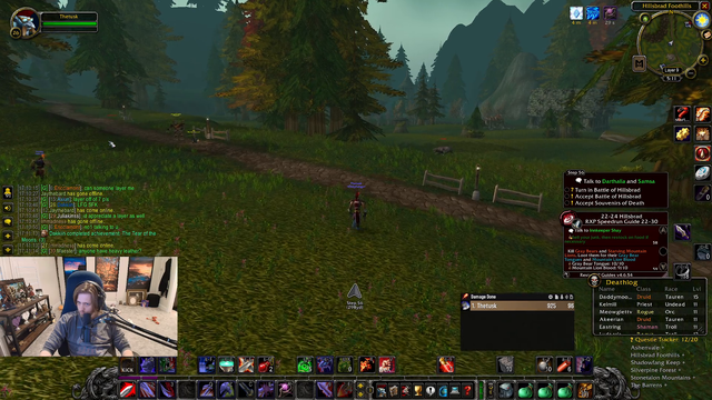 Soda checking out other WoW streams while leveling...