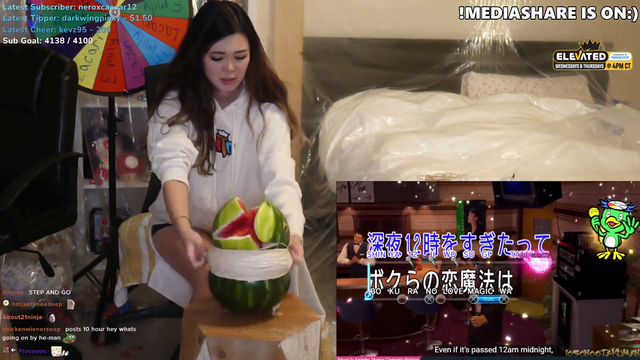 Emily explodes a melon