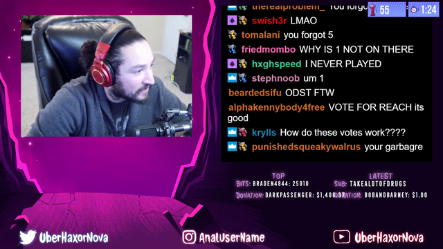 UberHaxorNova shouted out Nick, the one you know about.