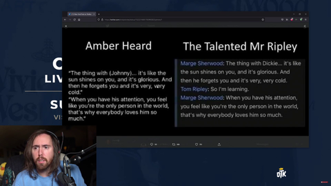 Amber Heard literally citing Mr Ripley