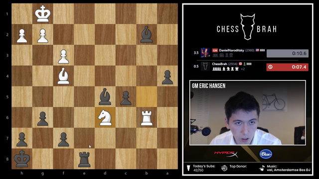CHESS: GM Eric Hansen makes a series of horrible blunders during an online chess match.