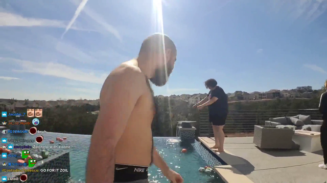 Zoil got in the pool, but forgot something