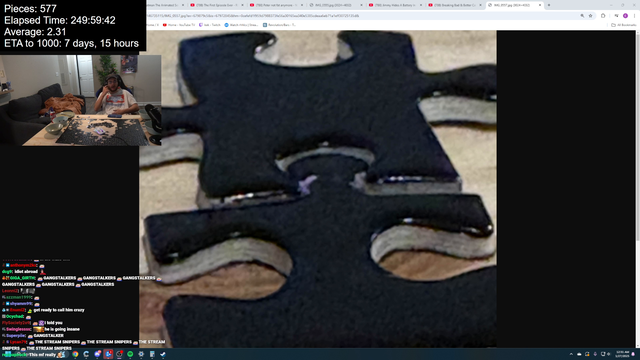 Erobb's 1000 piece all black puzzle is going well so far