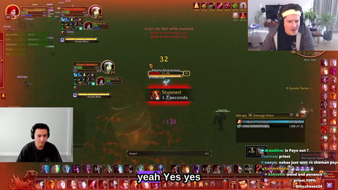 Payo watching Pikaboo lose to an arcane mage