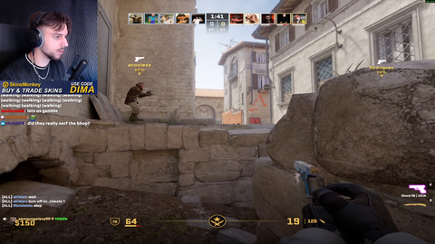 dima_wallhacks played a CS2 Competitive showmatch, but everyone is 2x SMALLER