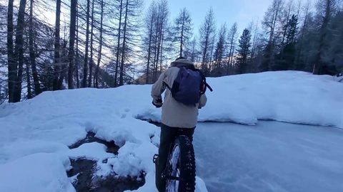 Papaplatte Falls Into A Frozen Lake