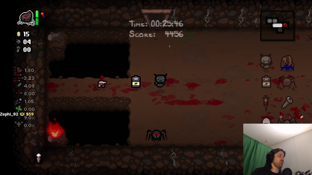 Perfect timing on forsen's binding of isaac run.