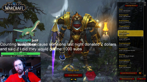 Asmongold counts to 1000 in return for 1000 gifted subs.