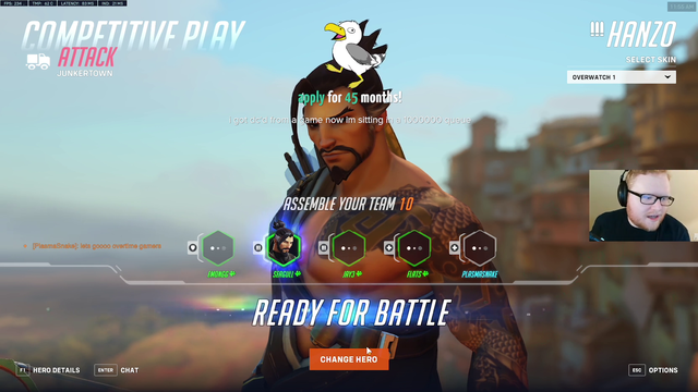 Seagull talks about how lucky he's been with overwatch 2 server stability today