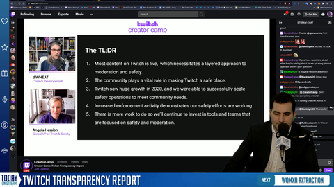 Twitch responds to a chat's question about Dr Disrespect