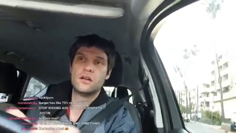 Bipolar Jim Carrey tells his viewers to love people...